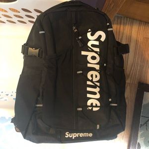 Black supreme fw17 backpack nwot